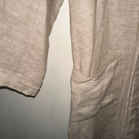 Tahari Beige Linen Jacket - Picture 4 of 6